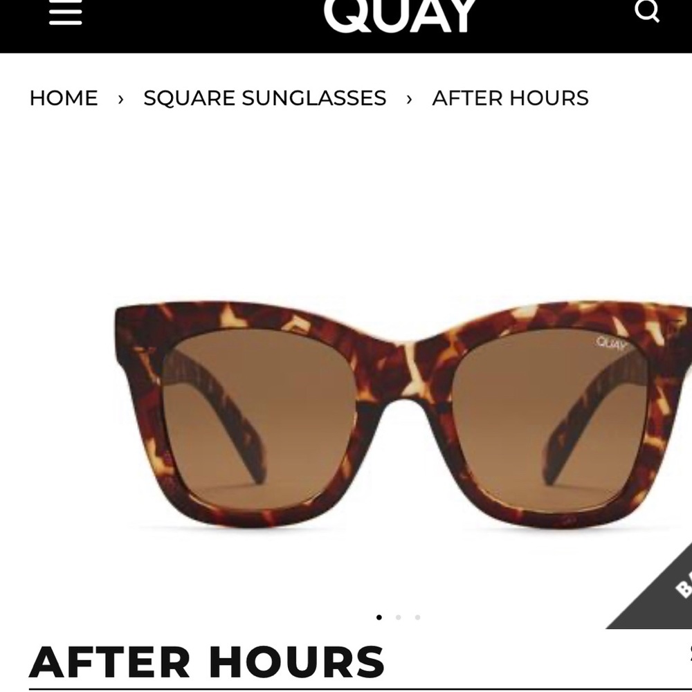 Quay After Hours Sunglasses NEW IN PACKAGE